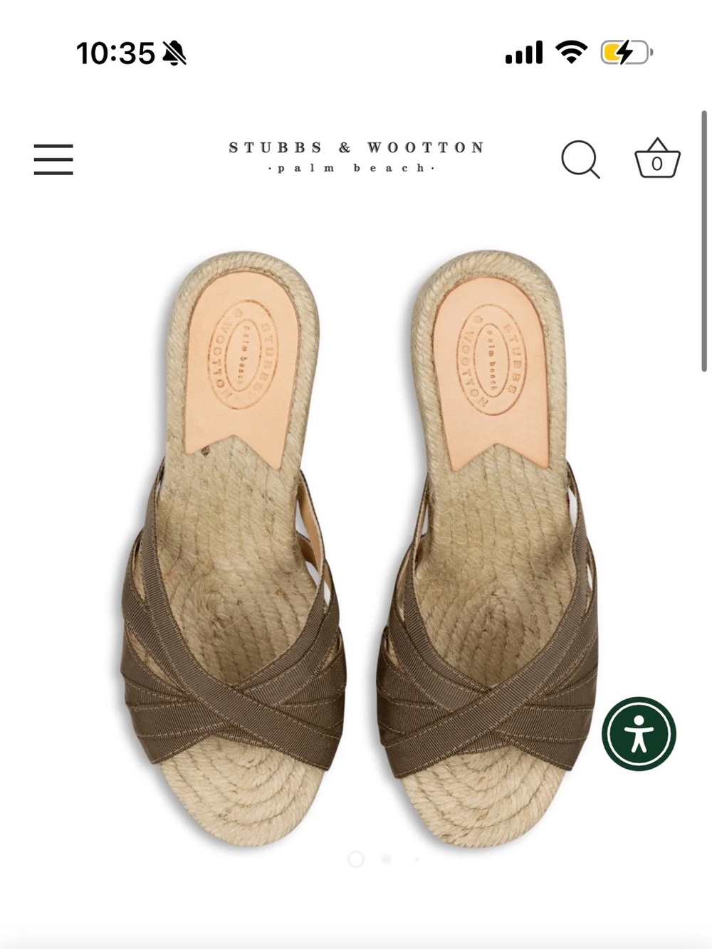 Stubbs & Wootton Tan Espadrille Rope Wedge Sandals